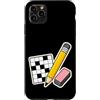 Jimbeels Custodia per iPhone 11 Pro Max Pencil Eraser Hour Cruciverba Gomma