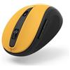 Hama Mouse senza fili ergonomico (6 tasti, 2,4 GHz, 800/1200/1600 dpi, mouse ottico wireless, mouse ergonomico, mouse per computer portatile/PC/notebook, destrorsi, ricevitore USB) giallo