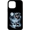 Vintage 90s Dog Moon Schnauzer Lover Custodia per iPhone 13 Pro Max Schnauzer in miniatura che ulula alla luna Retro 90's Dog
