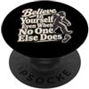 Forest Cryptid Humor Le impronte di Bigfoot Credi in te stesso PopSockets PopGrip Adesivo