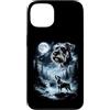 Vintage 90s Dog Moon Schnauzer Lover Custodia per iPhone 13 Schnauzer in miniatura che ulula alla luna Retro 90's Dog
