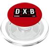 Airport Code Flip Board Tees DXB Dubai Emirati Arabi Viaggi Codice Aeroporto Paese Souvenir PopSockets PopGrip per MagSafe