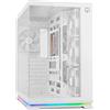 NOX XTREME PRODUCTS Hummer Galaxy - Case PC, Vetro Temprato frameless, 4 Ventole 120mm PWM, Spazio per 10 Ventole, USB-C e USB 3.0, Controller Hub ARGB, ATX/M-ATX/ITX, Bianco