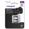 Integral, INSDH32G-100/70V30 - Scheda SD da 32 GB, 4 K, ultra HD, scheda di memoria ad alta velocità, SDHC fino a 100 MB/s, V30 UHS-I U3 C10