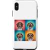 Dachshund Puppy Lover PS Custodia per iPhone XS Max Bassotto Pet Face Portrait Photobooth con occhiali da sole