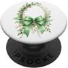 Sage & Mint Green Bows And Ribbons Gifts Carino Verde Coquette Fiocco Foglie Fl PopSockets PopGrip Adesivo