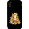 Honeycomb Bloom Designs Custodia per iPhone X/XS Acquerello Beehive Api Miele Drip Disegno Floreale