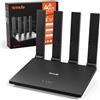 Tenda Router 4G Wi-Fi con SIM (4G03 Pro V2.0), LTE Cat4 fino a 150 Mbps, Wireless N300, Porta LAN/WAN, 4 Antenne Pieghevoli, Plug & Play, Fino a 32 Dispositivi, Portatile per Casa, Campeggio e Viaggi