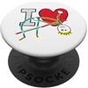 Mark Ewbie Designs Amo il salto in alto PopSockets PopGrip Adesivo
