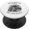 Trucker Gift Truck Driver Funny Big Boys Toy on the Road Trucker Regalo Autista Divertente Papà PopSockets PopGrip Adesivo