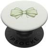 Sage & Mint Green Bows And Ribbons Gifts Nastro con fiocco verde menta PopSockets PopGrip Adesivo