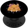 saber-toothed tiger smilodon animal teet Gattino a sciabola con fiocco rosa tigre PopSockets PopGrip Adesivo