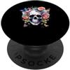 Ethereal Skull Designs Acquerello Floreale Cranio Farfalle PopSockets PopGrip Adesivo