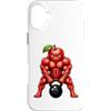 Apple Bodybuilding Kettlebell Strength A Custodia per iPhone 16 Plus Design estivo fitness per sollevamento pesi con mela muscolosa
