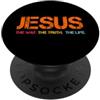 Christian Jesus Christ Bible Verse Cross Cristiano Gesù Cristo Bibbia Versetto Dio Croce Religiosa Fede PopSockets PopGrip Adesivo