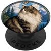Belle Epoque Animals Majestic Longhair Cat Montagna Art Nouveau PopSockets PopGrip Adesivo