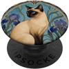 Belle Epoque Animals Gatto siamese Art Nouveau Blu Iris Feline Design PopSockets PopGrip Adesivo