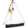 VEVOR Kit Treppiede per Spazi Confinati, Paranco di Sollevamento per Treppiede di Salvataggio per Impieghi Gravosi, Verricello da 816 kg, Lunghezza Gambe Regolabili da 1,34 a 2,15 m, Cavo da 19,8 m