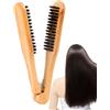 Generico Spazzola Lisciante - 1 Unità Morsetto In Setole Di Cinghiale, Pettine Per Styling A V, Spazzolas Districante | Spazzola Per Capelli In Legno Per Lisciare Arricciare Pettine Professionale
