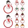 Generico Fasce per capelli festive - Confezione da 12 corde elastiche natalizie, per coda di cavallo con pupazzo di neve, ornamenti per lo styling natalizio, cravatte decorative alla | per ragaz