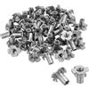 PATIKIL 1/4 x 9/16 Dadi A T, 50 Pz Inserti Filettati A 4 Puntoni Per Lavorazione Legno Prese Arrampicata Mobile Cabinets, Argento
