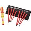 Draper XP1000 - Set di 9 cacciaviti dinamometrici VDE a doppia lama intercambiabile isolata - 65372 - Set di cacciaviti per utensili elettrici