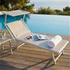 MIlani Home HUGO - lettino mare prendisole pieghevole in alluminio con tettuccio