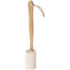 Genérico Spazzola da bagno con manico in legno per la pulizia della schiena, con manico lungo, con spugna esfoliante naturale, per tutto il corpo, design unisex con corda coppia