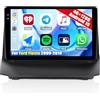 GOHHDL Android 15, 4G+128G GOHHDL Autoradio per Ford Fiesta 2009-2014 con Wireless Carplay Android Auto, Touch Radio da 9 Pollici 2Din con GPS Navi WiFi Bluetooth FM/RDS EQ SWC Retrocamera&MIC
