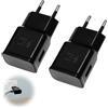 DONOONIS Caricabatterie USB Rapido, 2 x Caricabatterie Telefono per Samsung Galaxy A20e A20 A21s A22 A32 A40 A41 A42 A50 A51 S10 S9 S8 Note 10/9/8