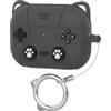 GIOPUEY Cover Compatibile con AirPods Pro 3 2025, Carino Divertente Cartone Animato TPU Silicone Custodia, Protettiva Case Cover con Gancio Portachiavi per Uomini Donne - black cat