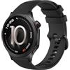 GIOPUEY Cinturini Compatibile con OnePlus Watch 4, Morbido Silicone Cinturino [Resistente all'Usura] [Traspirante] - Black