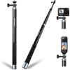 REYGEAK Bastone per selfie in fibra di carbonio, 3 m, lunghezza 300 cm, per Insta360 X4/X3, monopiede polare estensibile in fibra di carbonio, per GoPro Hero 11/10/9, DJI Action 4/3 e altre action