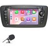Liulbobu Autoradio per Volkswagen Seat Ibiza 6J 2009 - 2014 compatibile wireless Carplay & Android Car 7 pollici Touchscreen Radio/Bluetooth/FM/AM/USB/DSP/RSP/RDS/SWC/Mirror Link