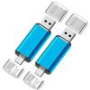 LifgWas 2 Pezzi Chiavetta USB, 2 in 1 USB C, 256MB Portatile Chiavetta USB, Doppio Uso per Telefoni Portatili E Computer, per Immagazzinare Foto, File E Musica
