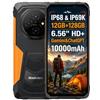 Blackview FORT 1 AI Smartphone Rugged, IA Magico Fotografico Editor, 12GB+128GB, Batteria 10000mAh, 16MP+8MP, Schermo 6.56'' HD+, IP68 IP69K Cellulare Antiurto, Android 15 DUAL SIM, GPS NFC Arancione