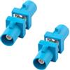 QIANRENON FAKRA Z - Adattatore universale per antenna auto, connettore HF, Aqua Blue FAKRA Z Plug su Plug per auto, adattatore per prolunga FAKRA porta auto, misurazione test auto, 2 pezzi