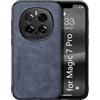 Kepuch Silklike Cover per Honor Magic 7 Pro - Custodia Case Piastra Metallica Incorporata - Blu