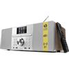 LEMEGA MSY1P Sistema musicale All-In-One,lettore CD,DAB/DAB+ e radio digitale FM,Bluetooth,suono stereo 20W,USB MP3,caricatore USB,uscita cuffie,Aux-in,orologio allarmi,display a colori. Noce
