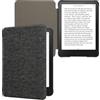 kwmobile Cover compatibile con Amazon Kindle Paperwhite (2024)/Colorsoft - Custodia a libro in tessuto - Copertina Flip Case per lettore eReader