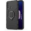 SORAKA Cover per Huawei P Smart Plus 2019 con anello,Custodia in Silicone Morbido Cover Anti-Impronta Ultrasottile con piastra metallica per Supporto Auto Smartphone Magnetico