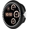 Disscool Custodia compatibile con Google Pixel Watch 3 45 mm Smartwatch Anti Drop Hard PC Custodia protettiva di ricambio con diamanti sintetici decorazione accessori per orologi (nero)