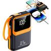 Obesntln Caricabatterie portatile con cavi integrati - Caricatore da viaggio da 10000 mAh con cavi | Caricabatterie telefonico da 22,5 W con display LCD per smartphone