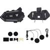 MechKit Casco Moto Auricolare, Cuffie Bluetooth 5.3 IPX6 Impermeabili 1000 MAh Altoparlanti per Casco con Intercomunicatore