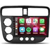 Generico Autoradio 2 DIN for Honda Civic 2000-2005, schermo touch HD da 9 pollici, Android 11, ricevitore audio multimediale for auto con CarPlay, Android Auto, GPS, radio, navigazione, Bluetooth, telecamera -