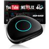 ATOTODIRECT AI Box CarPlay Adattatore Android Auto Wireless, Smart Auto Video Box con 4G LTE/WLAN/Dual-BT/USB/GPS Integrati, MicroSD, OTA, Uscita HDMI, Schermo Diviso, DriveChat, CB6C