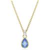 Swarovski Pendente Chroma, Taglio Pear, Blu, Finitura oro 18K