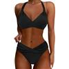 Generico Costume da Bagno Donna Curvy Push Up Imbottito Reggiseno Bikini Due Pezzi Bikini Sexy Spiaggia Beachwear Swimwear Sportivo Mare Estate Costume Due Pezzi Donna