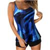 Generico Tankini Donna Costumi da Bagno Tankini Curvy Costume Due Pezzi Contenitivo Sexy Modellante costumiBagno Vita Alta Beachwear costumedonnatankini 2026