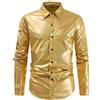 LKRSEEF Anni 70 Uomo Paillettes Uomo Anni 20 Camicia 20 Costume Disco Giacca Capodanno Festa Lucente Camicie Manica Lunga Maschile Carnevale Brillante 80 Sfilata Xl Da Veglione Vestiti Glitter Natale Camice